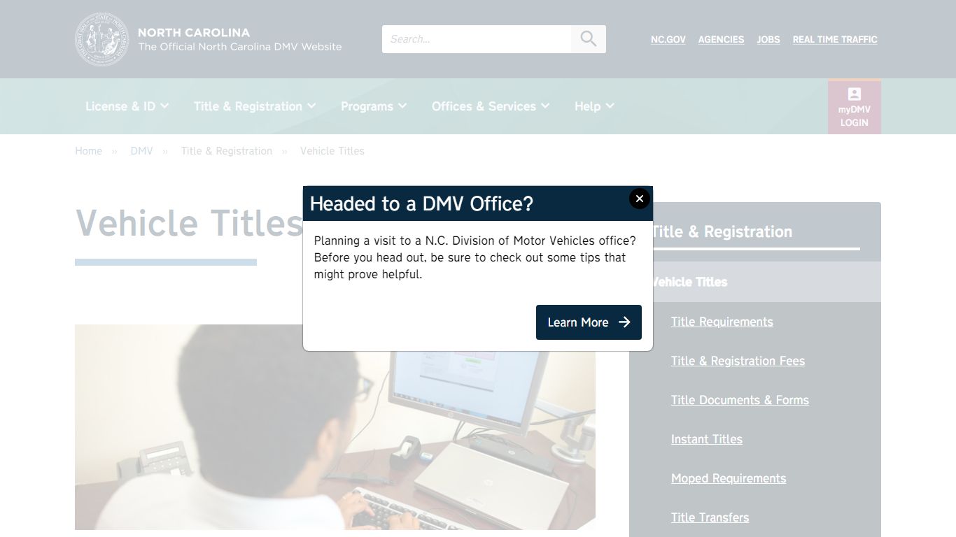 Official NCDMV: Vehicle Titles